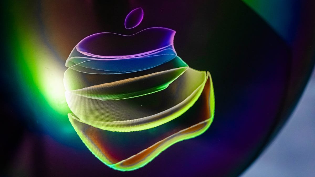 Colorful, stylized rendering of Apple