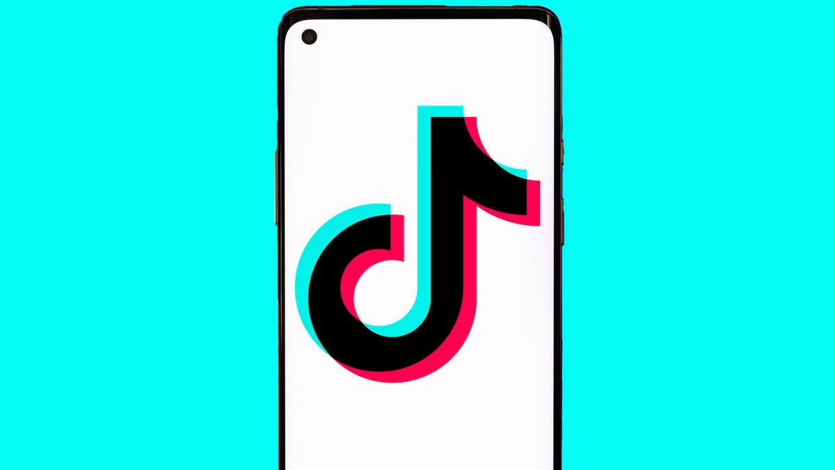 TikTok logo on a phone screen