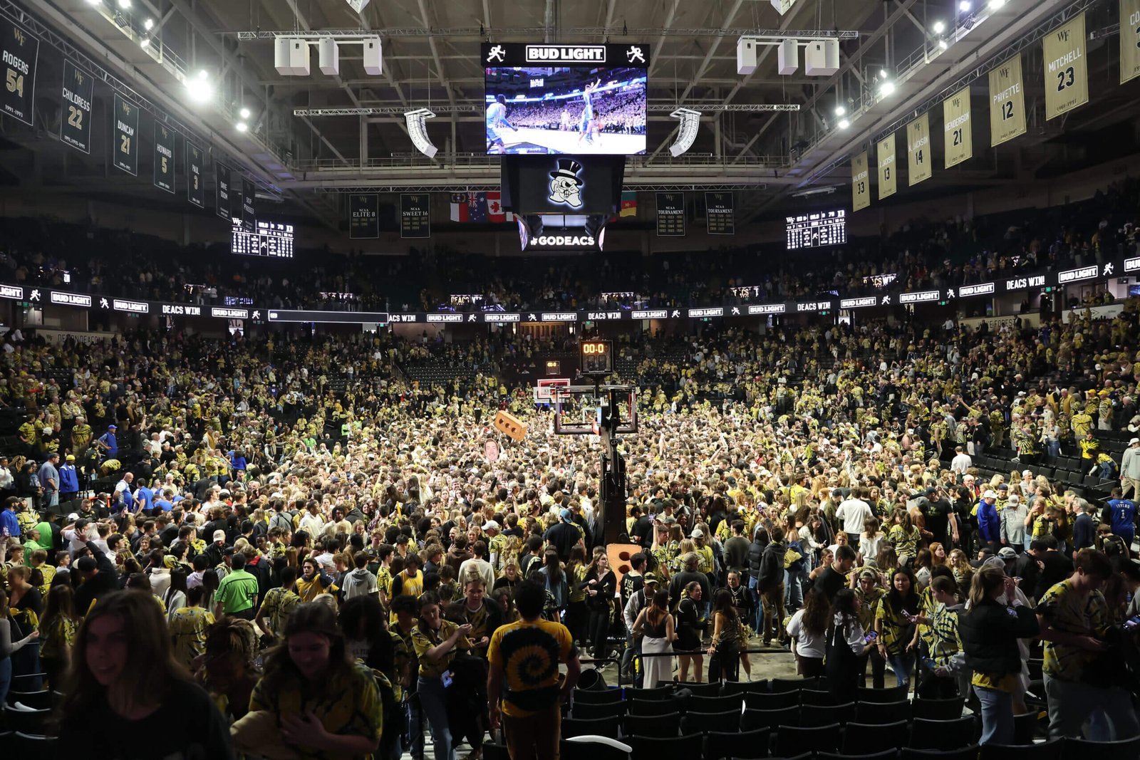 How should broadcasts handle court-storming?