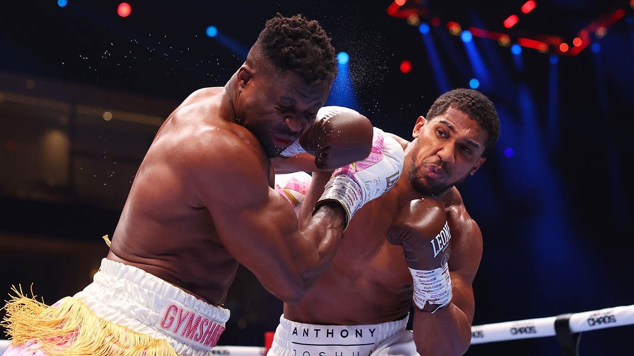 Anthony Joshua knocks Francis Ngannou out cold in second round of heavyweight bout