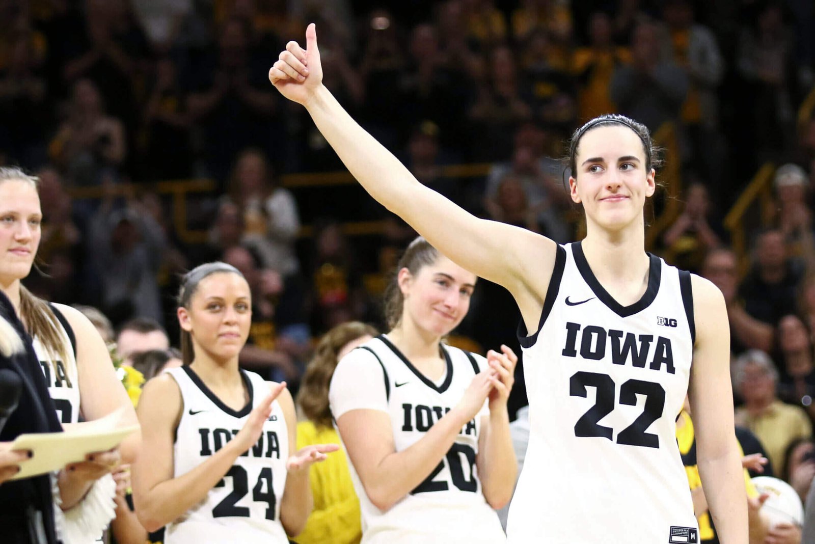 Caitlin Clark's senior day another Iowa milestone as she passes Pistol Pete's record